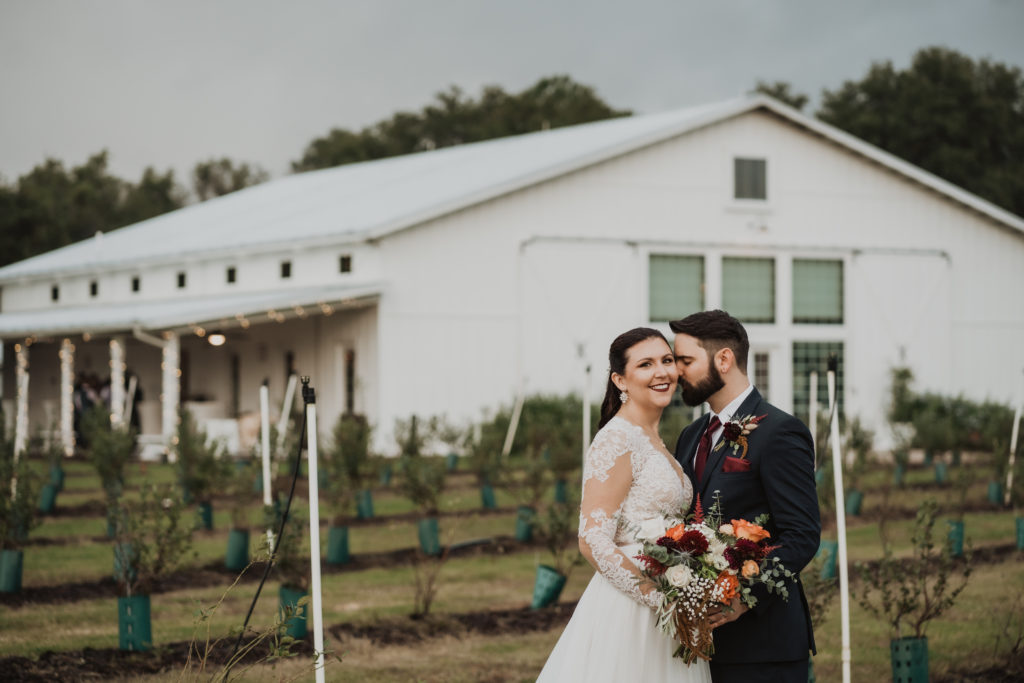 Barn wedding at ever after farms in mims FL