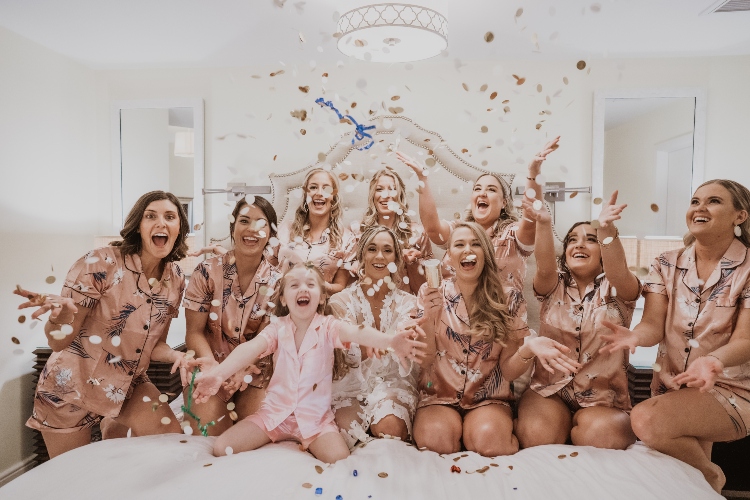 bridal party photos with kids